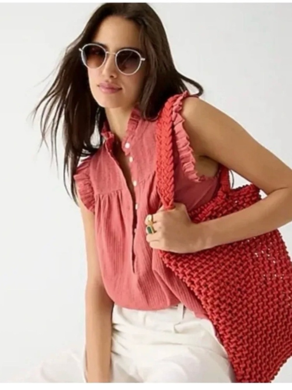 J Crew Garden Top in Soft Gauze—Size Medium